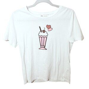 Kate Spade x Betty & Veronica white ice cream Milkshake crew neck tshirt Small